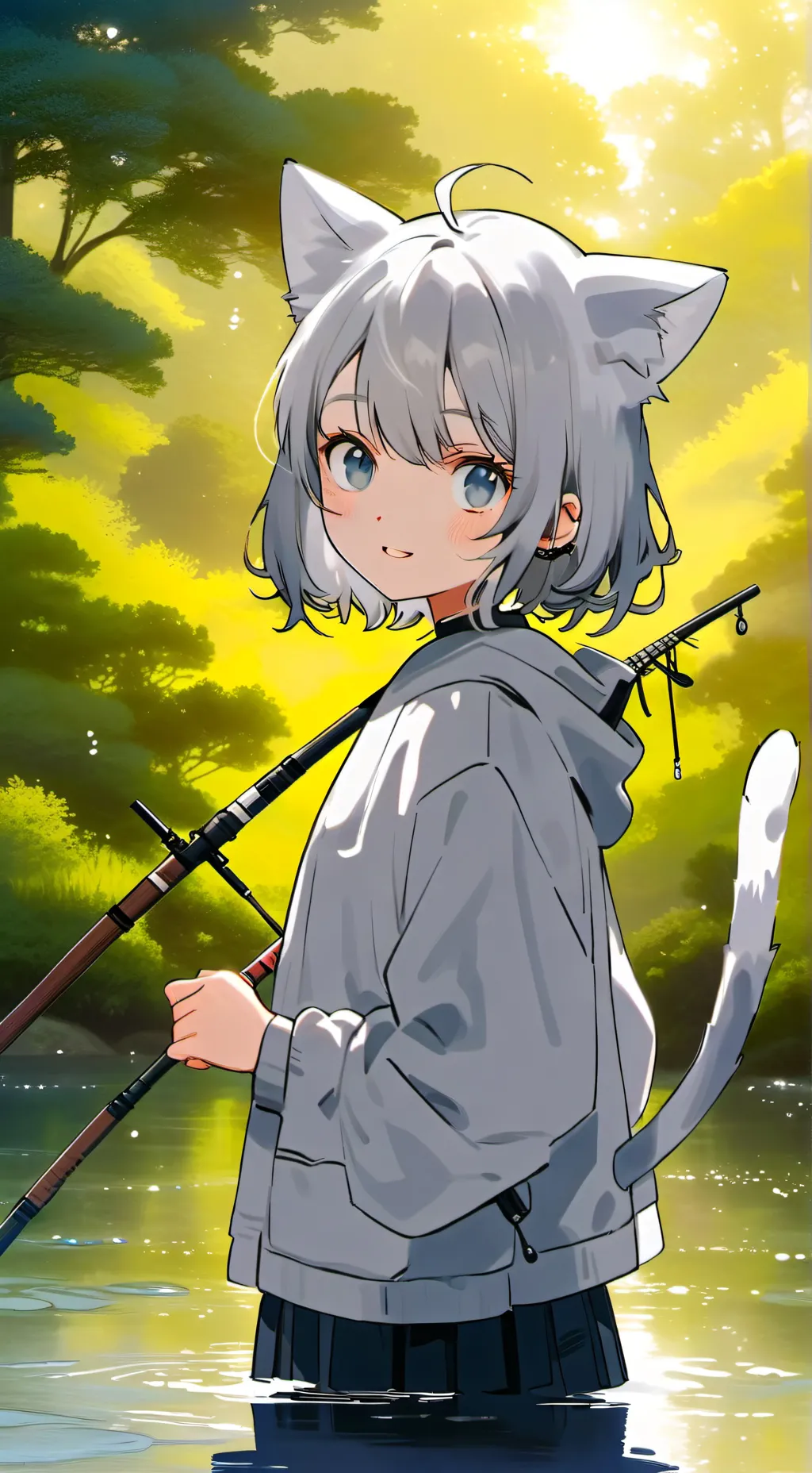ai character: Silver Whisker Spirit background