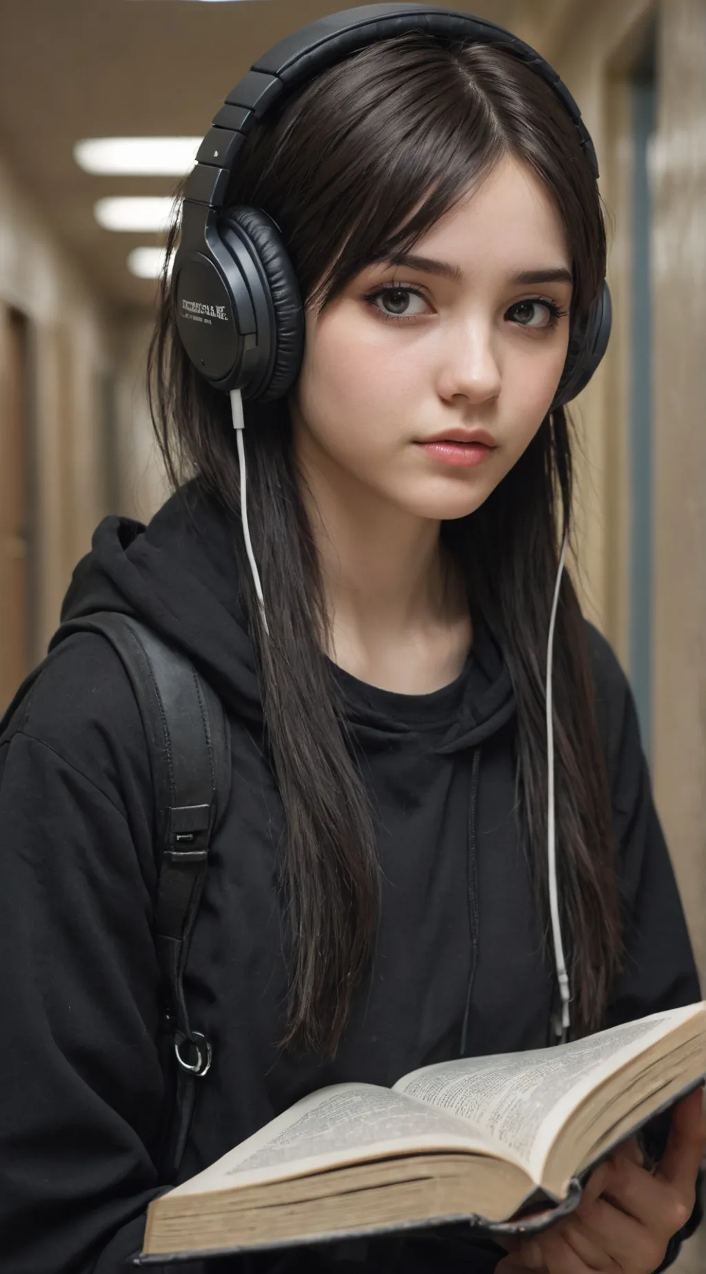 ai character: Wednesday Emomorrow background