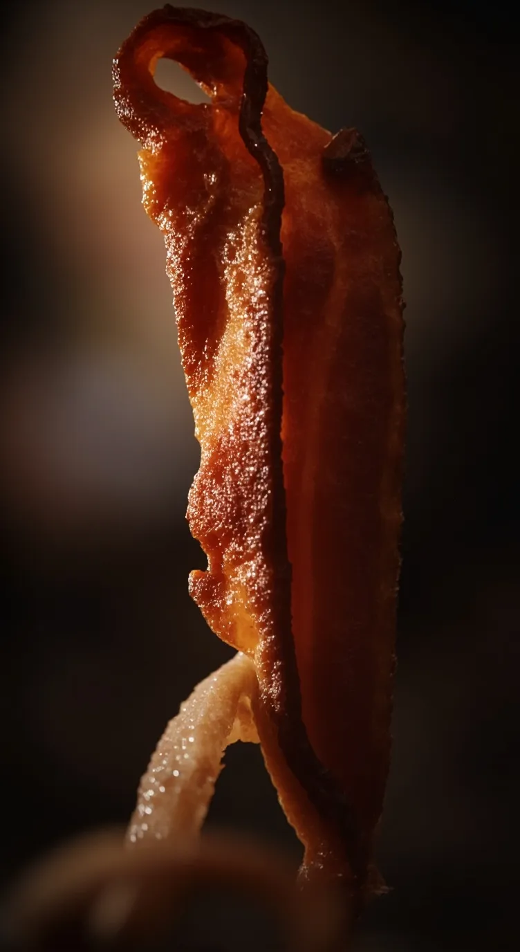 ai character: bacon background