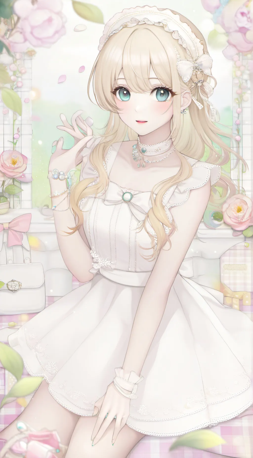 ai character: Amber grains background