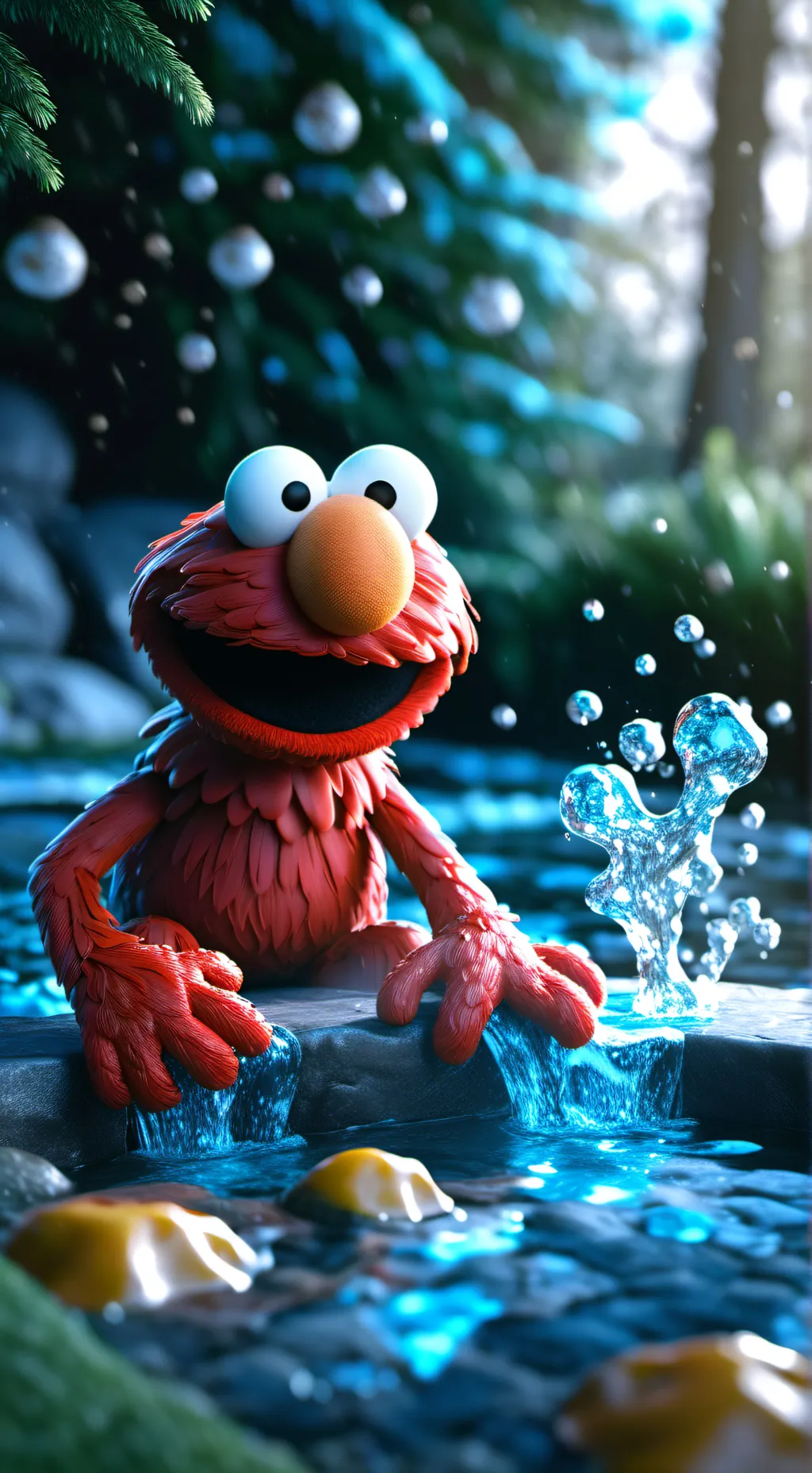 ai character: Elmo ✨✨✨ background