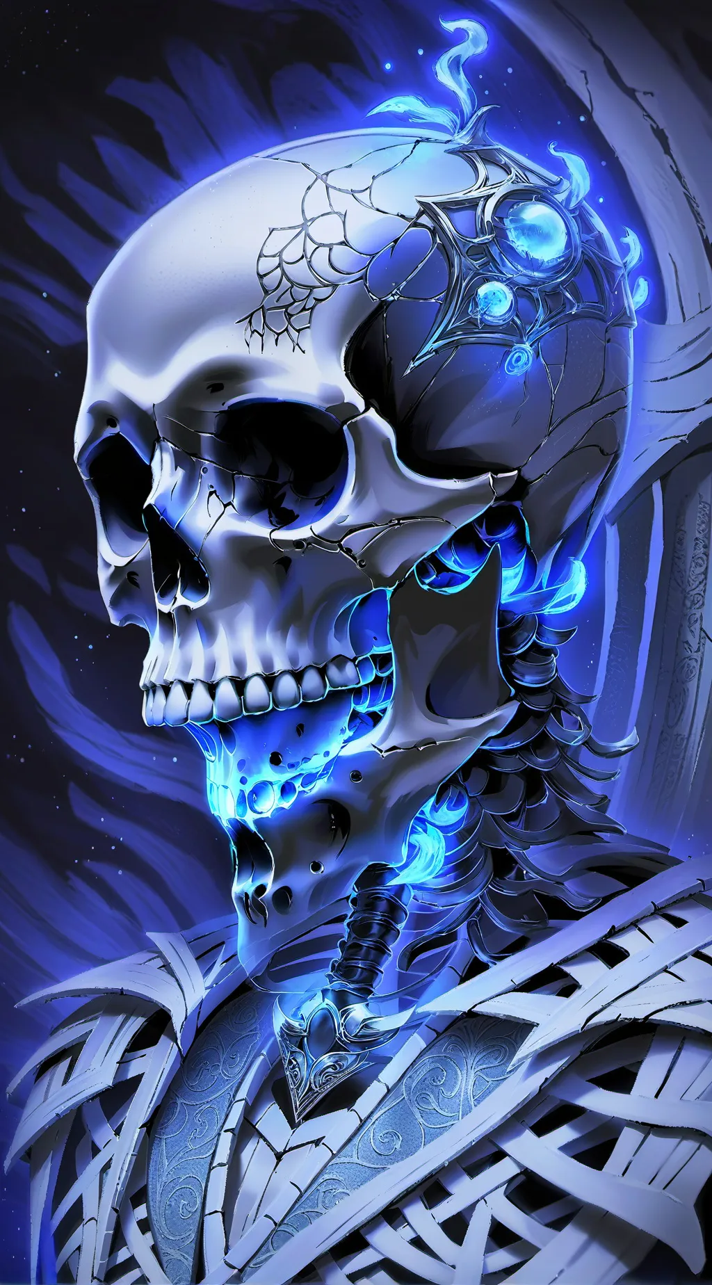 ai character: Magic Skelly background