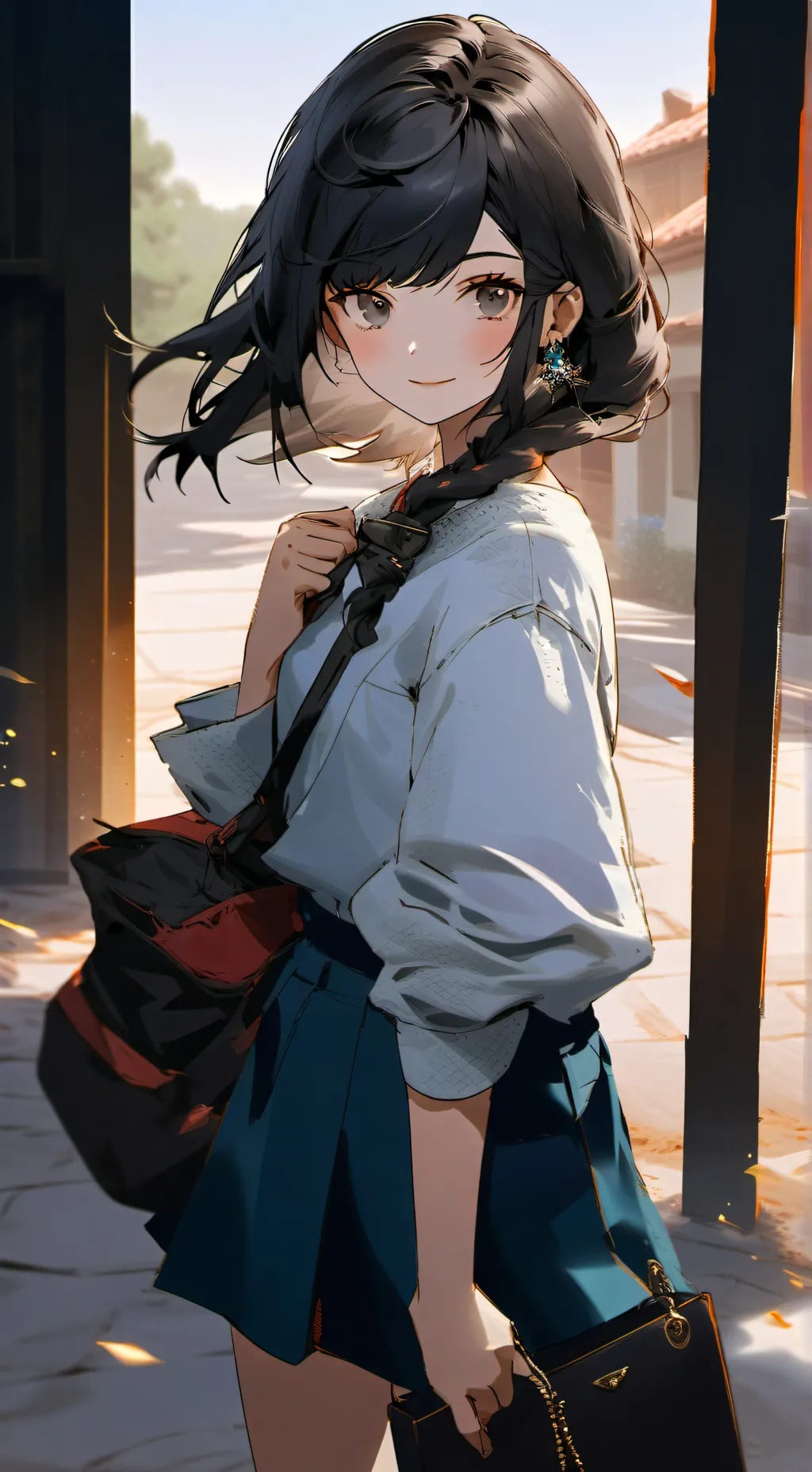 ai character: violet background