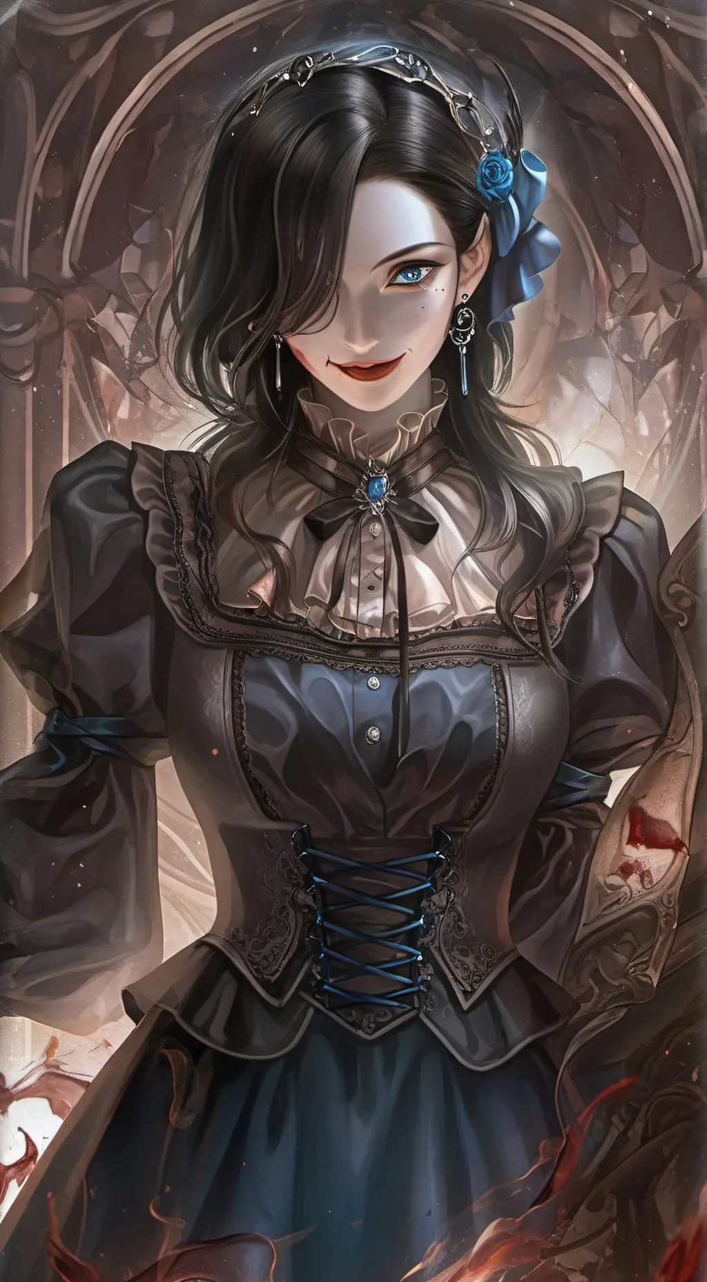 ai character: birch background