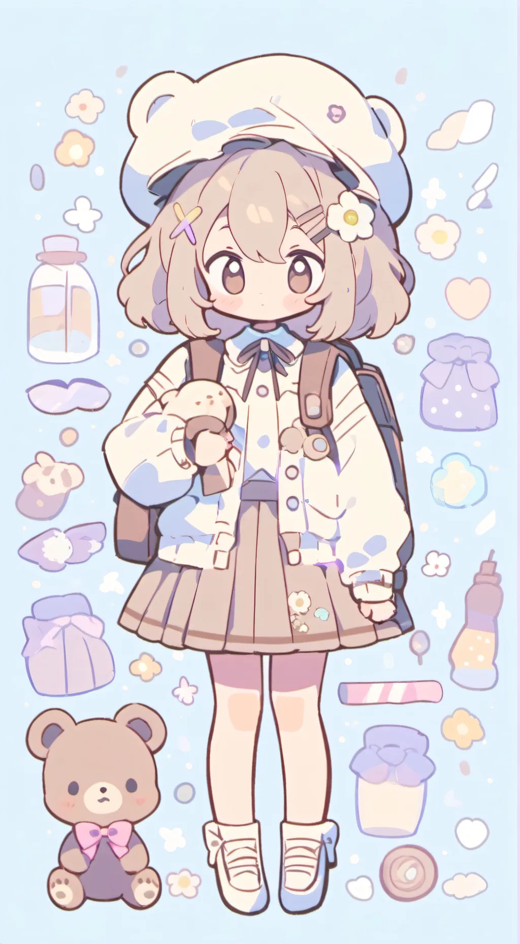 ai character: °Милуни° background