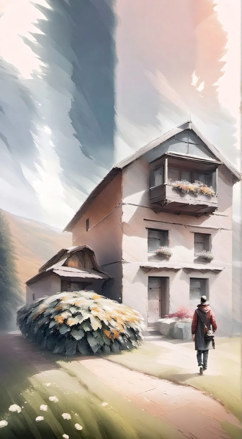 ai character: Batim meets Karen background