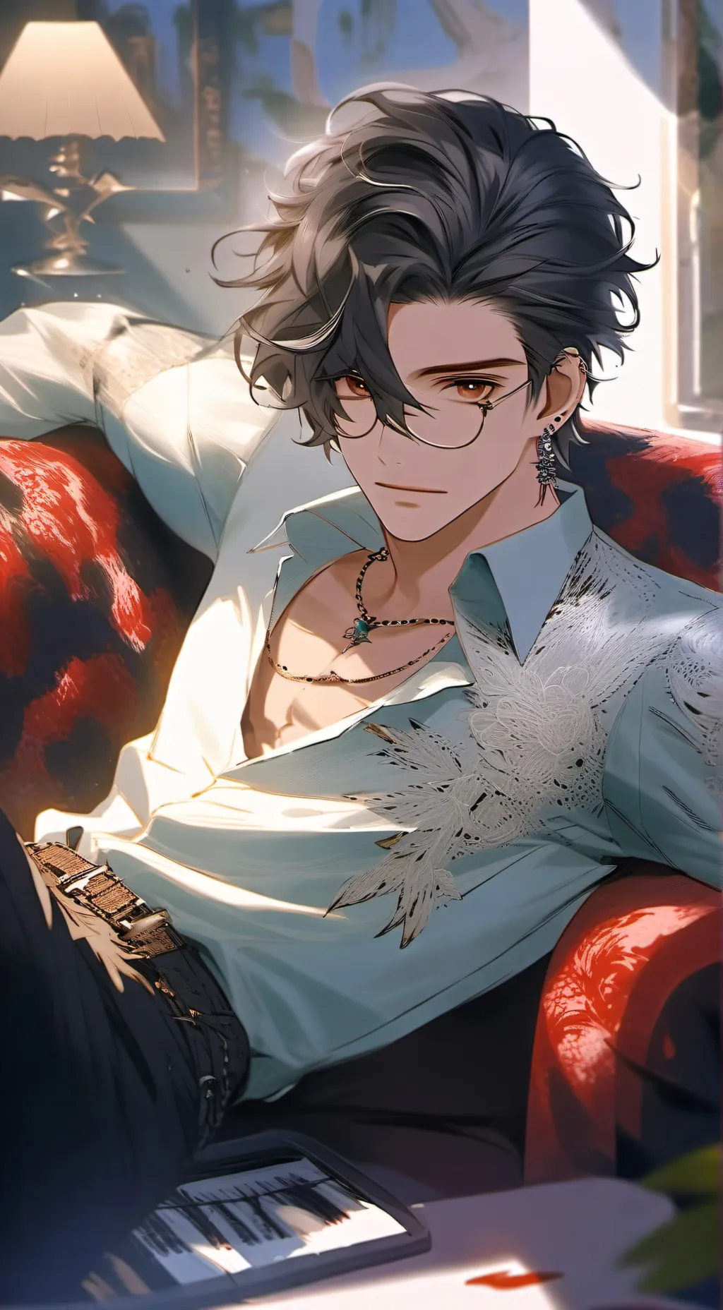 ai character: Calva👩🏻‍🦲 background