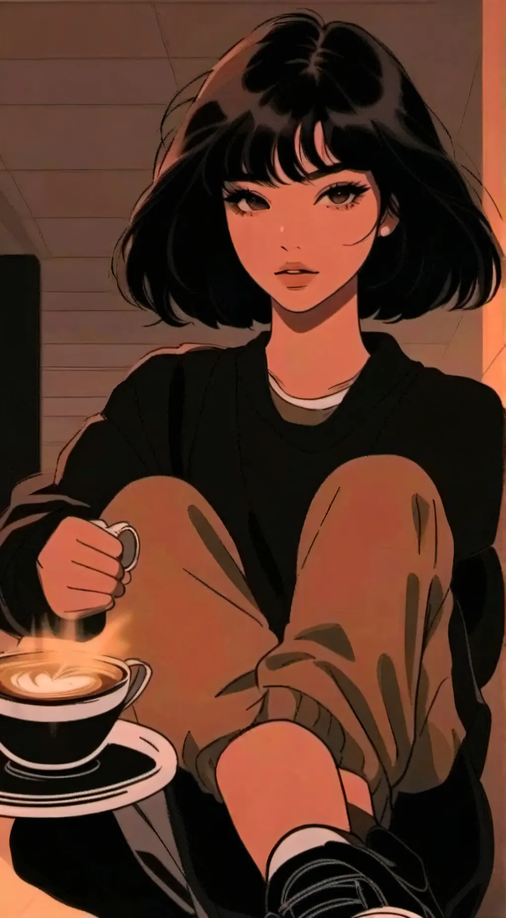 ai character: Mikayla.brown background