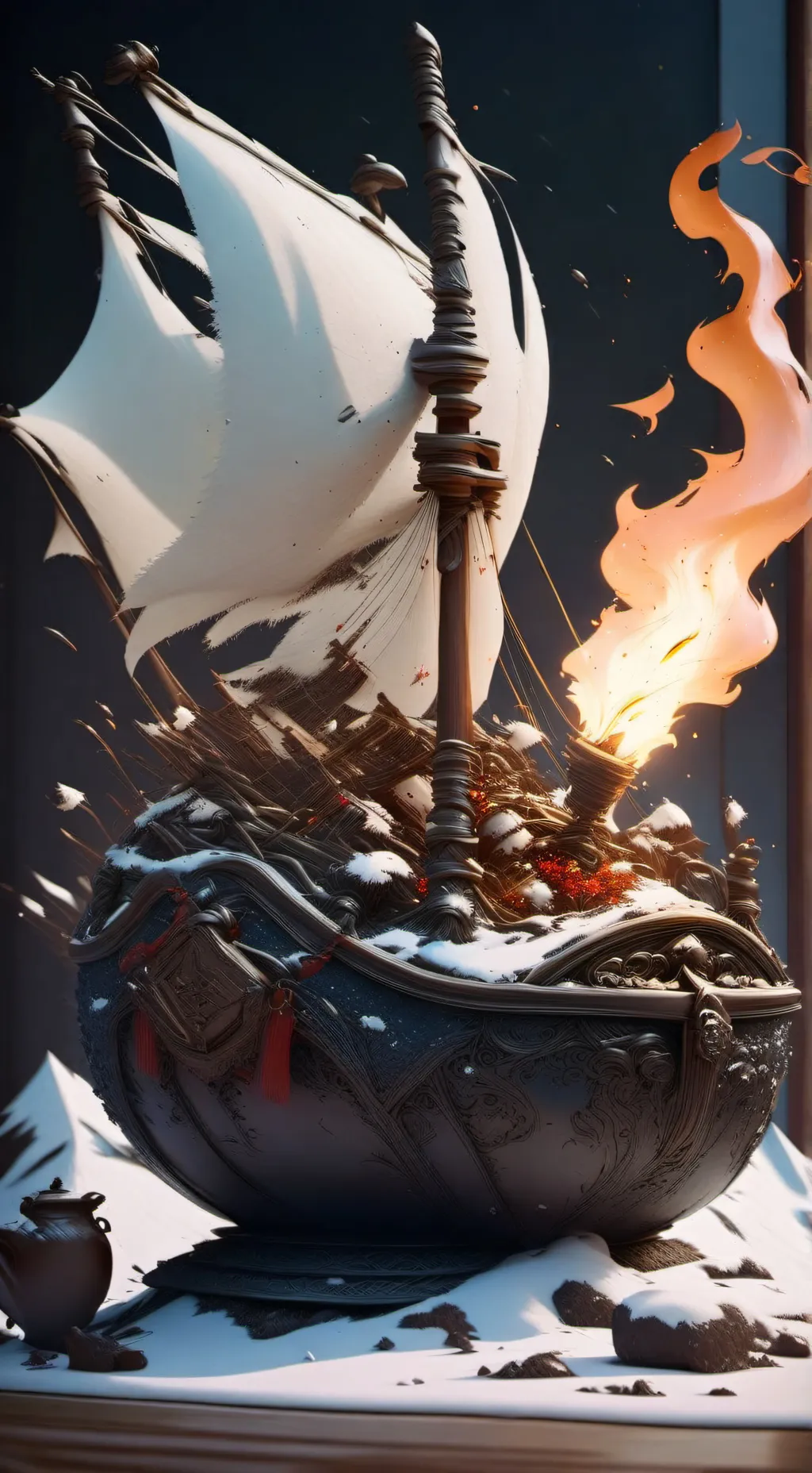 ai character: el fuego sagrado background