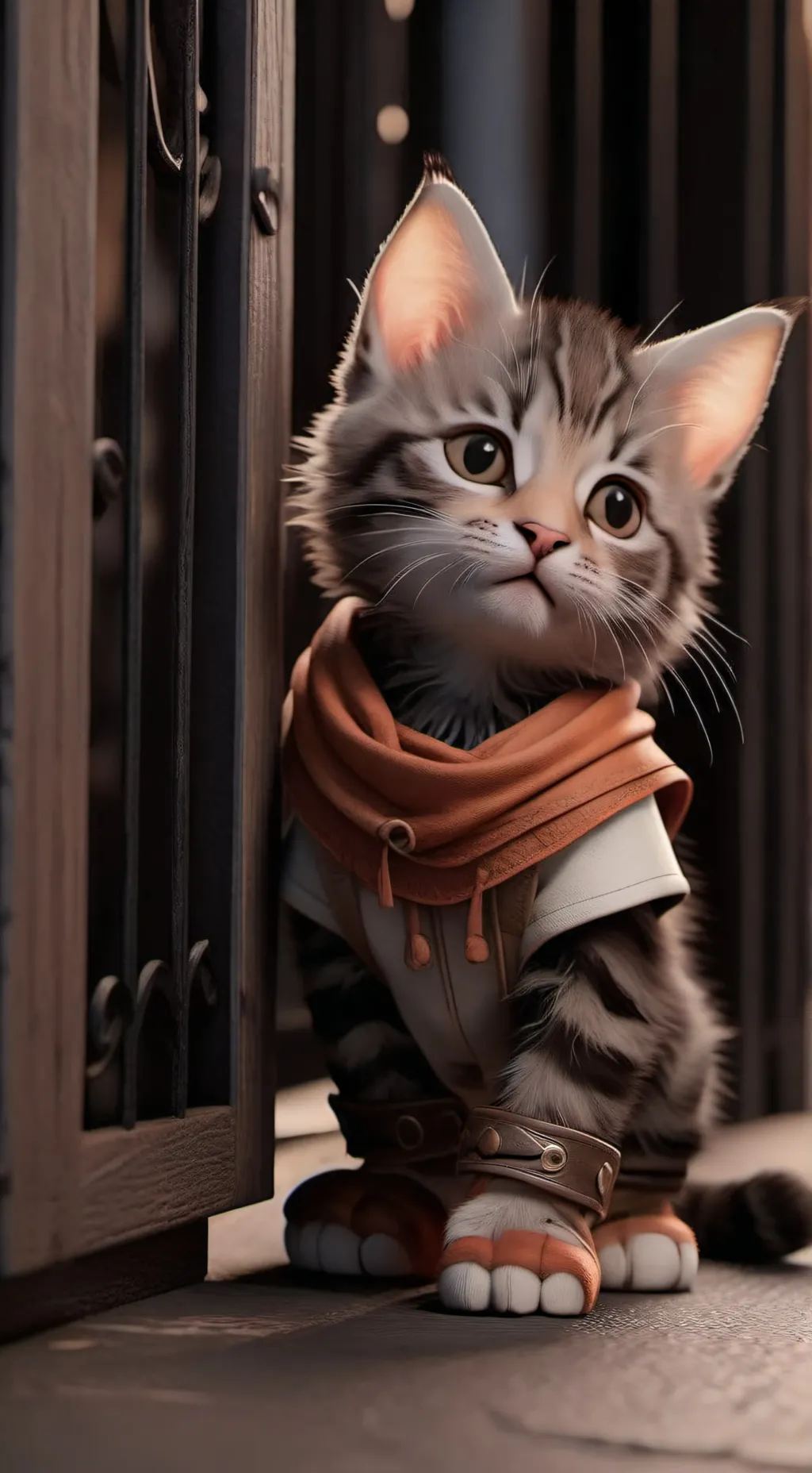 ai character: gatito sucio background