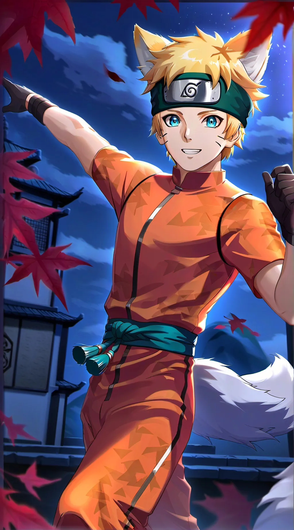 ai character: Naruto Uzumaki background