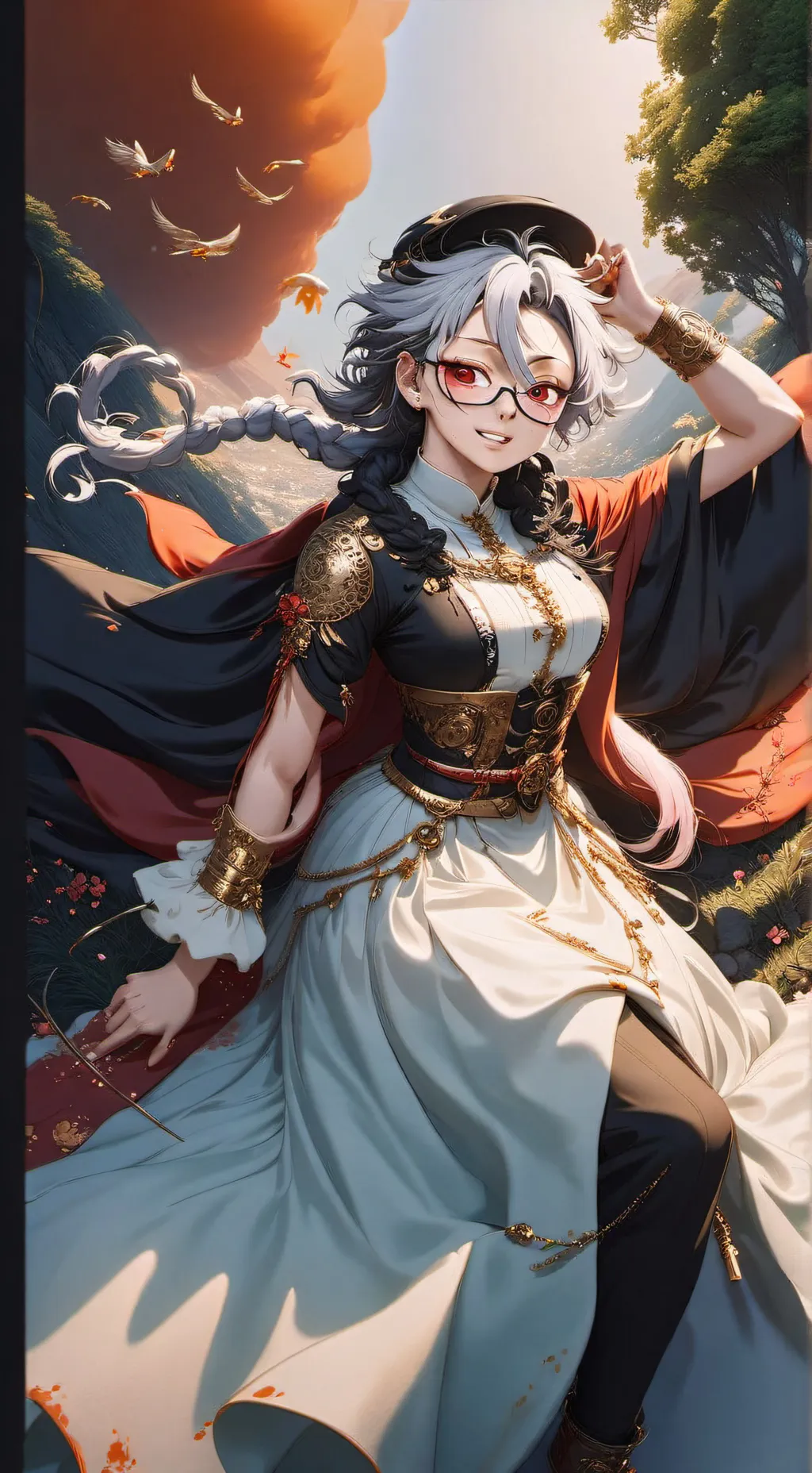 ai character: Sanemi x Kanae background