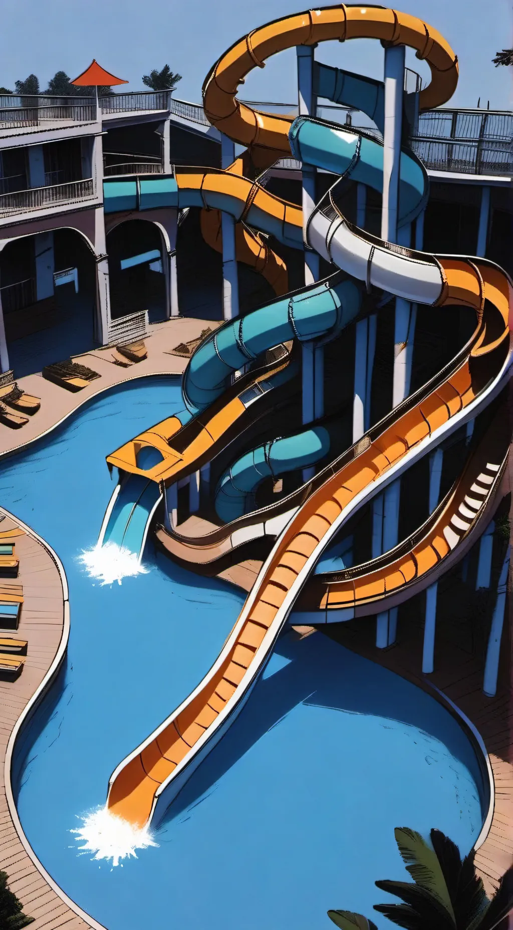 ai character: OnePiece PoolParty background