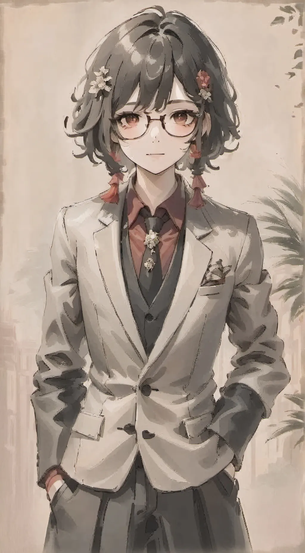 ai character: Herencia 🤑👍 background