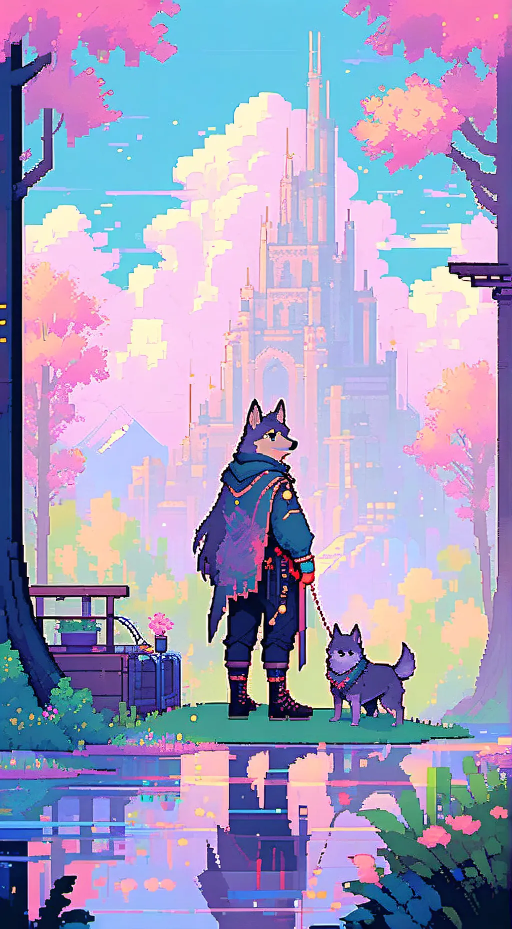 ai character: FURRY  background