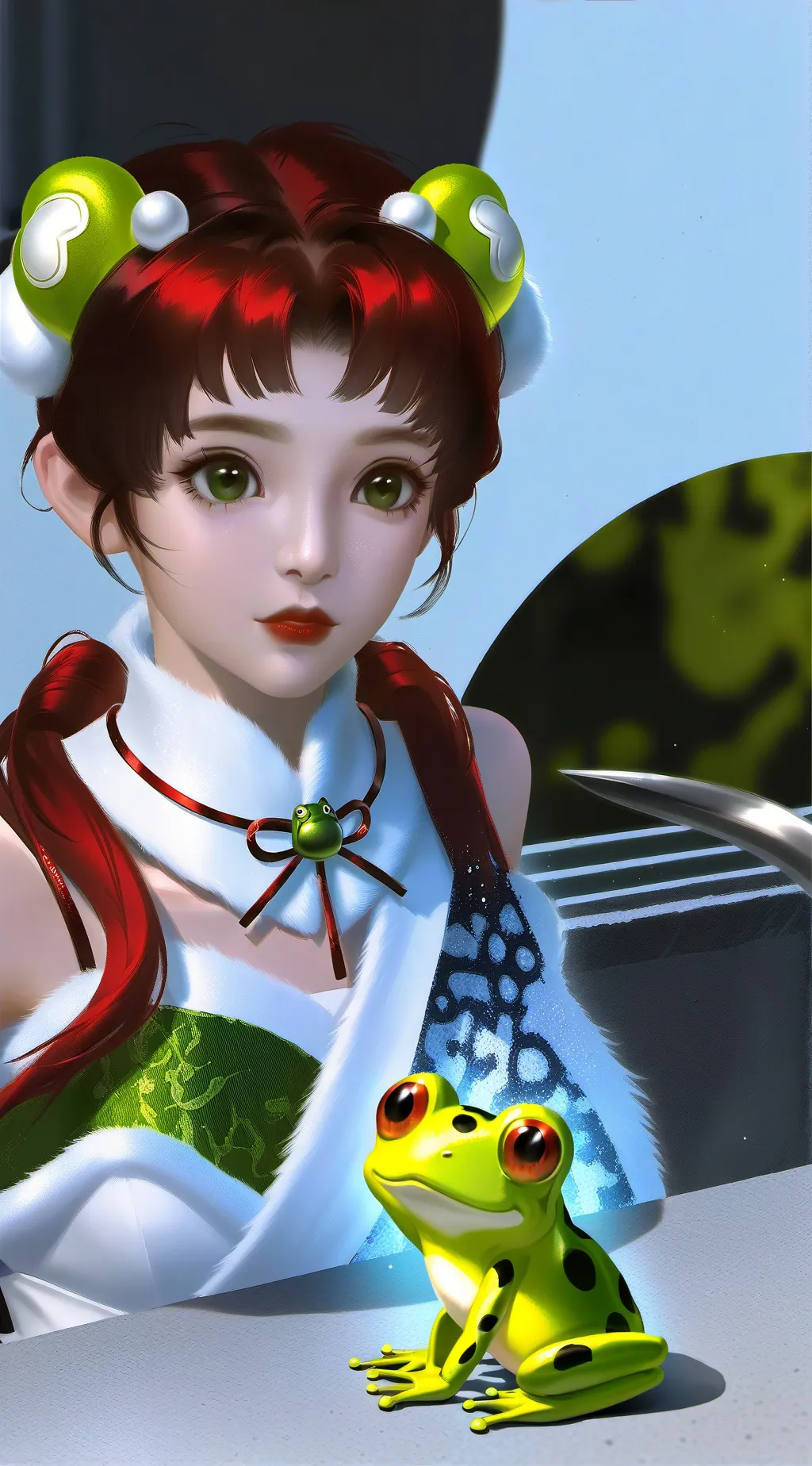 ai character: Froggy Maidsie background