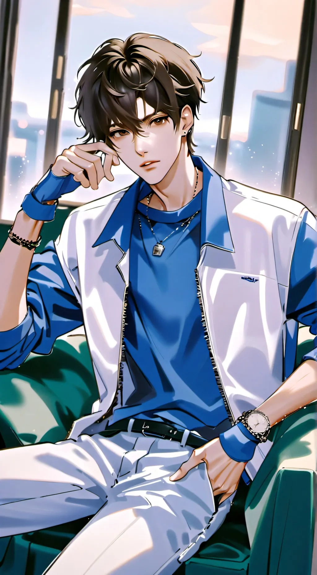 ai character: •°☆MASON☆°• background