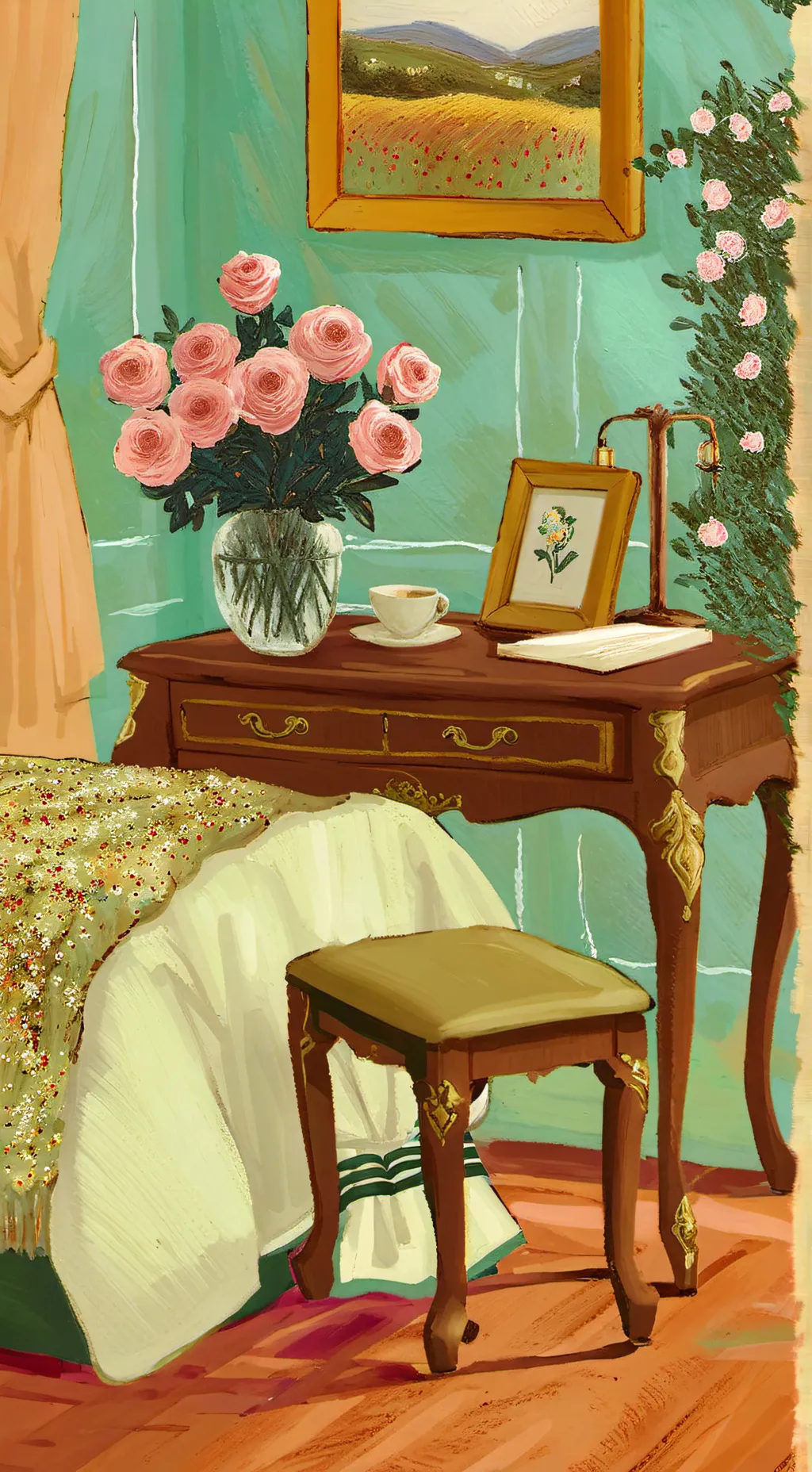 ai character: alastor+sick u background