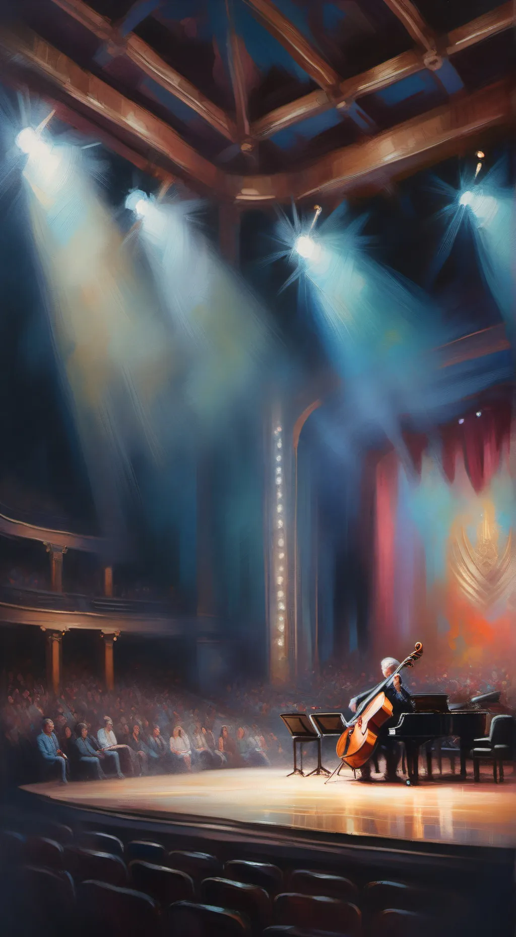 ai character: Mha stage background