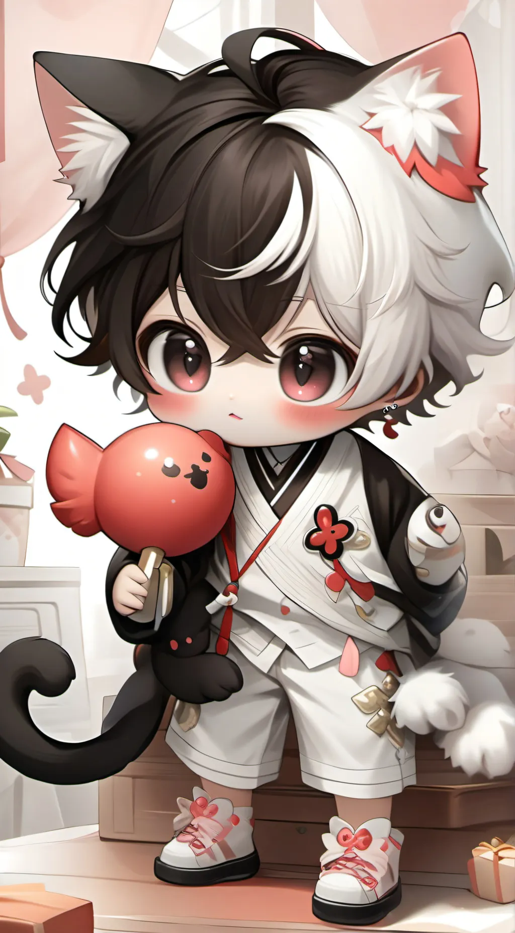 ai character: Flamekit Spirit background