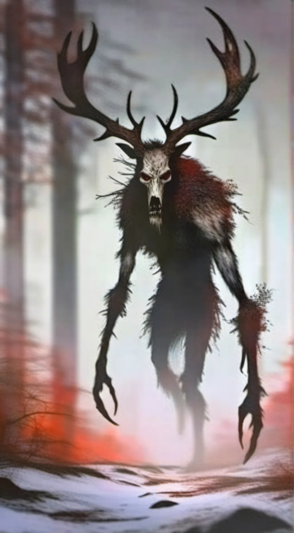 ai character: Wendigo... RUN!!! background