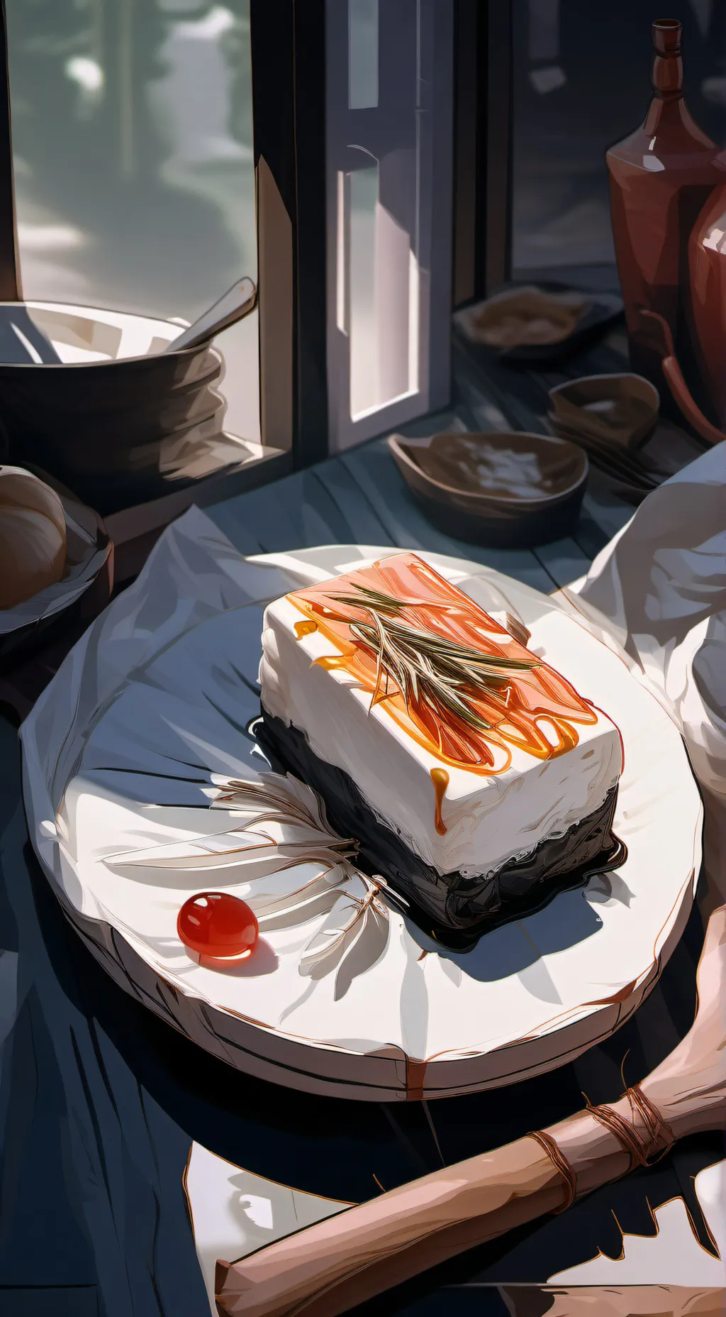 ai character: Mr sun horror background