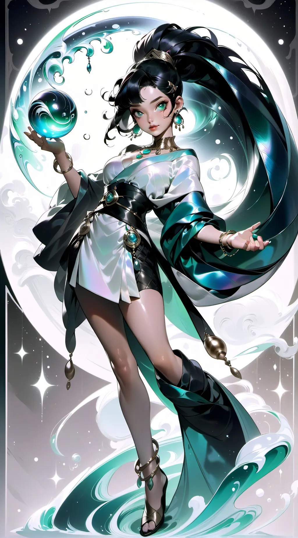 ai character: genie and Skz background