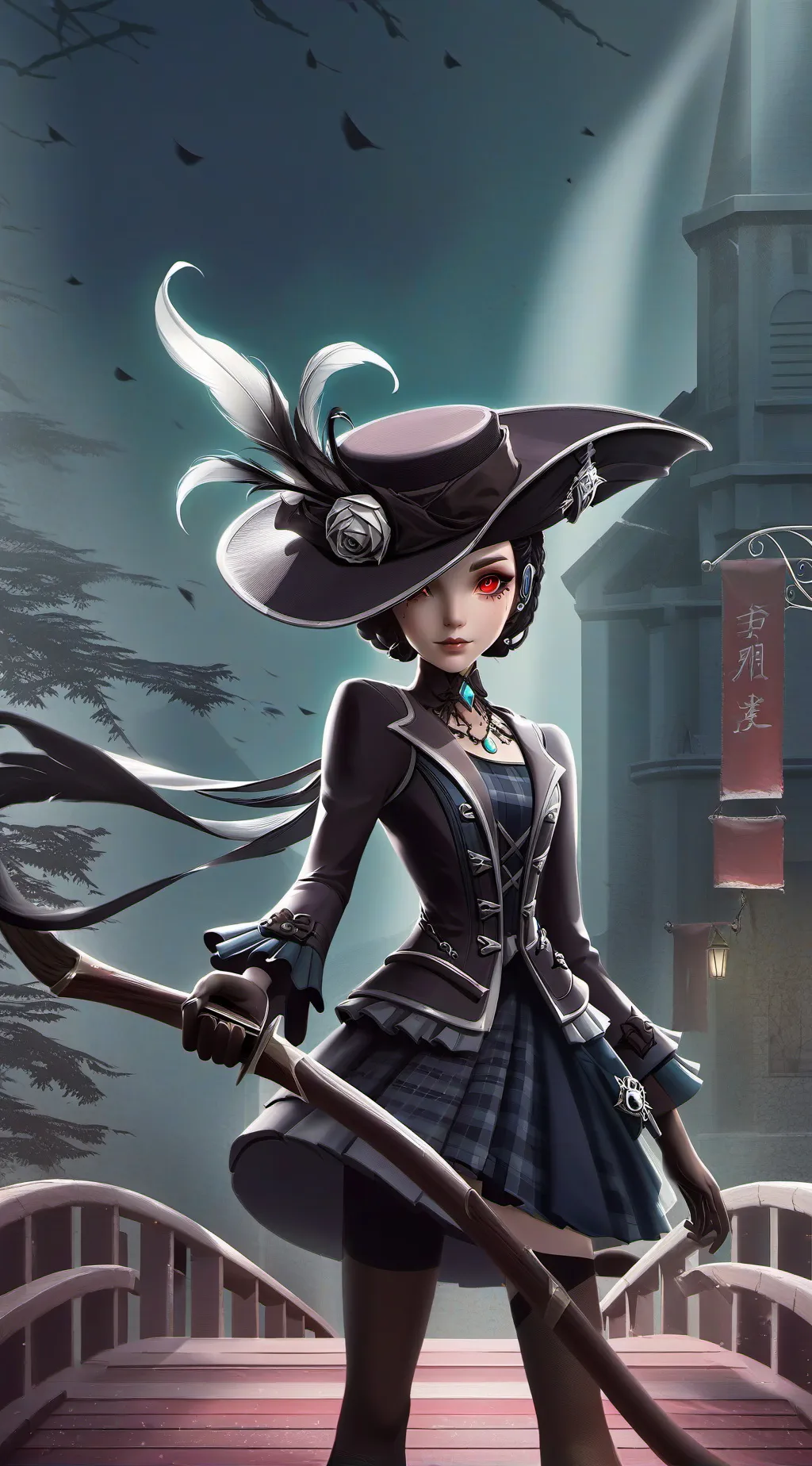 ai character: miss circle ⭕ background