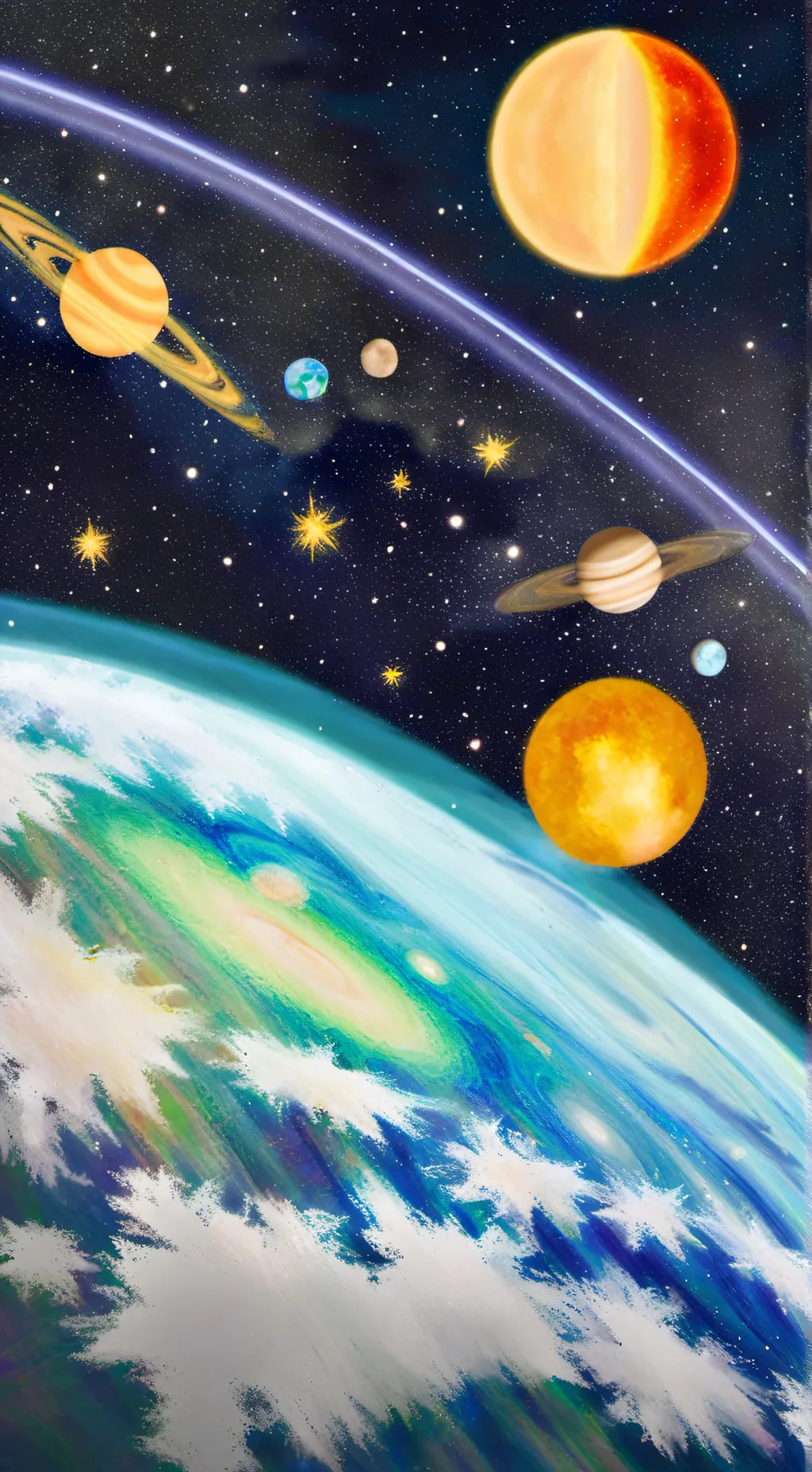 ai character: The Solar System  background