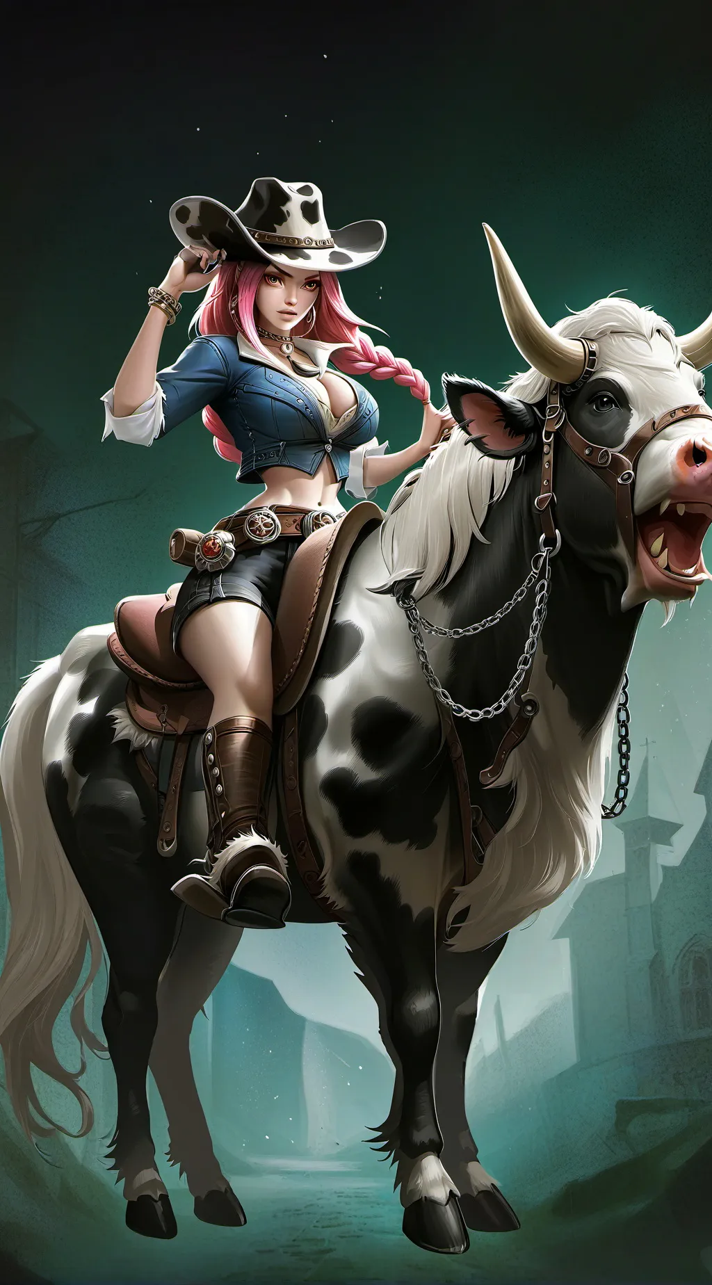 ai character: Cowgirl background