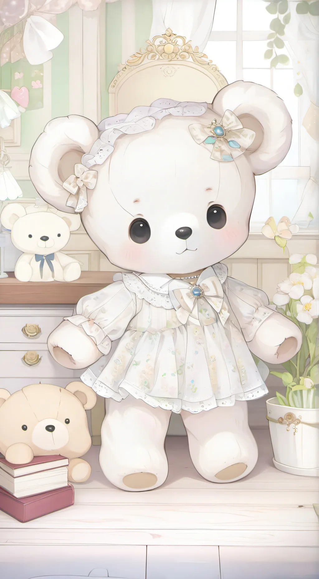 ai character: 🎀♥︎☆melody☆♥︎💗 background