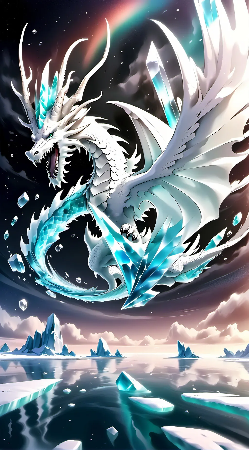 ai character: Great Ice Dragon background