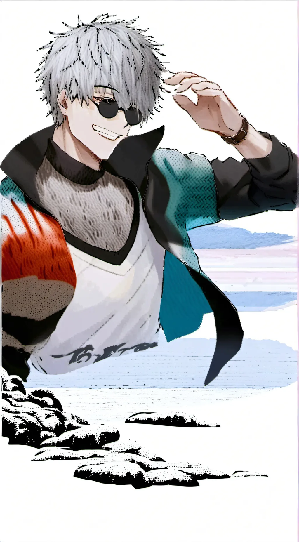 ai character: gojo saturno👁️👄👁️ background