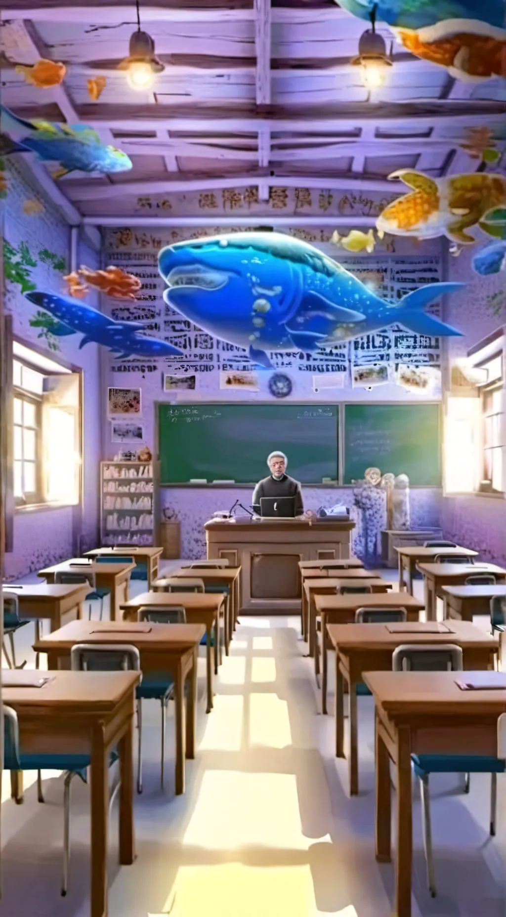 ai character: Classroom background