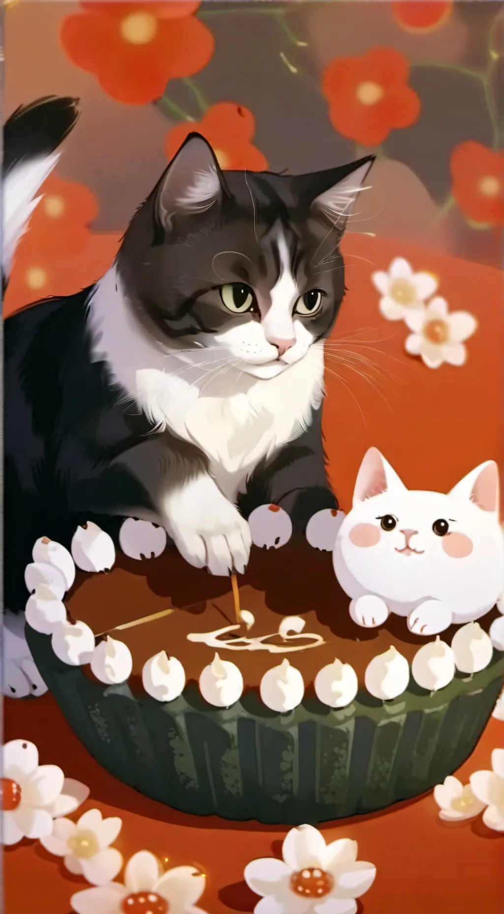 ai character: кот background