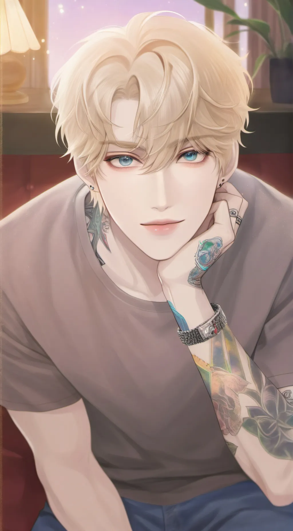 ai character: August  background