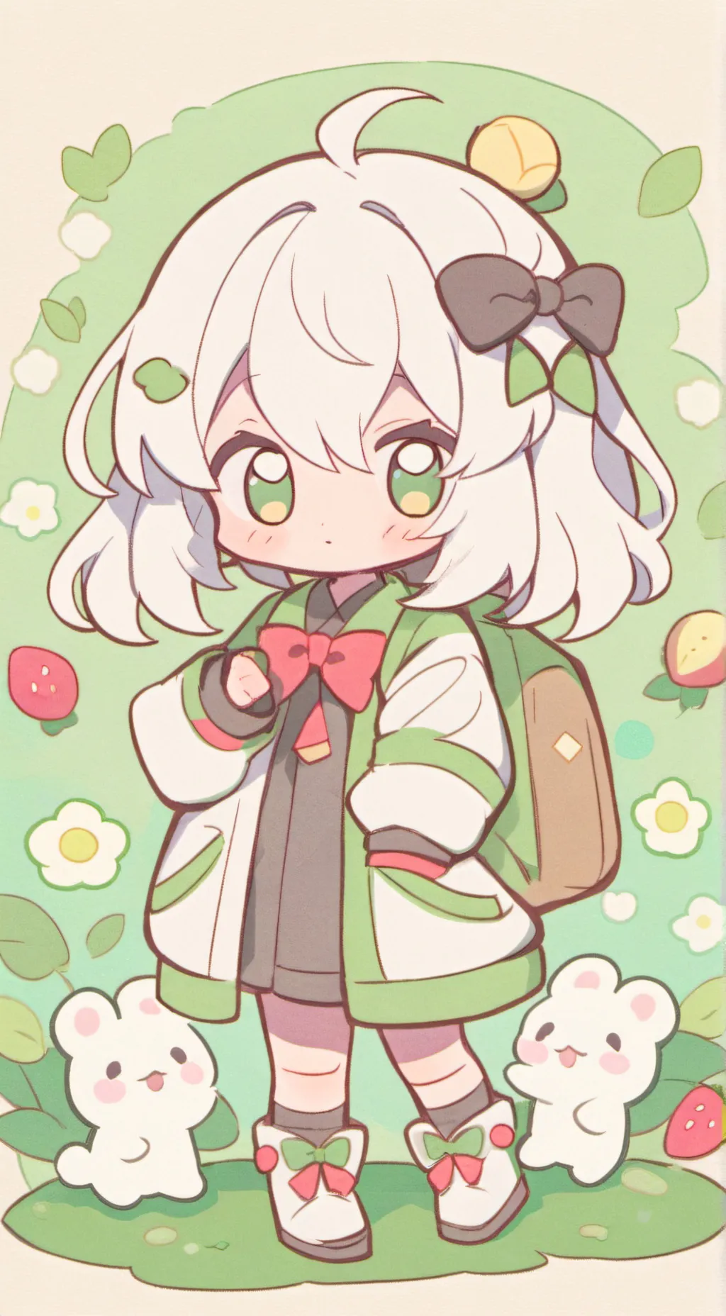 ai character: mono background