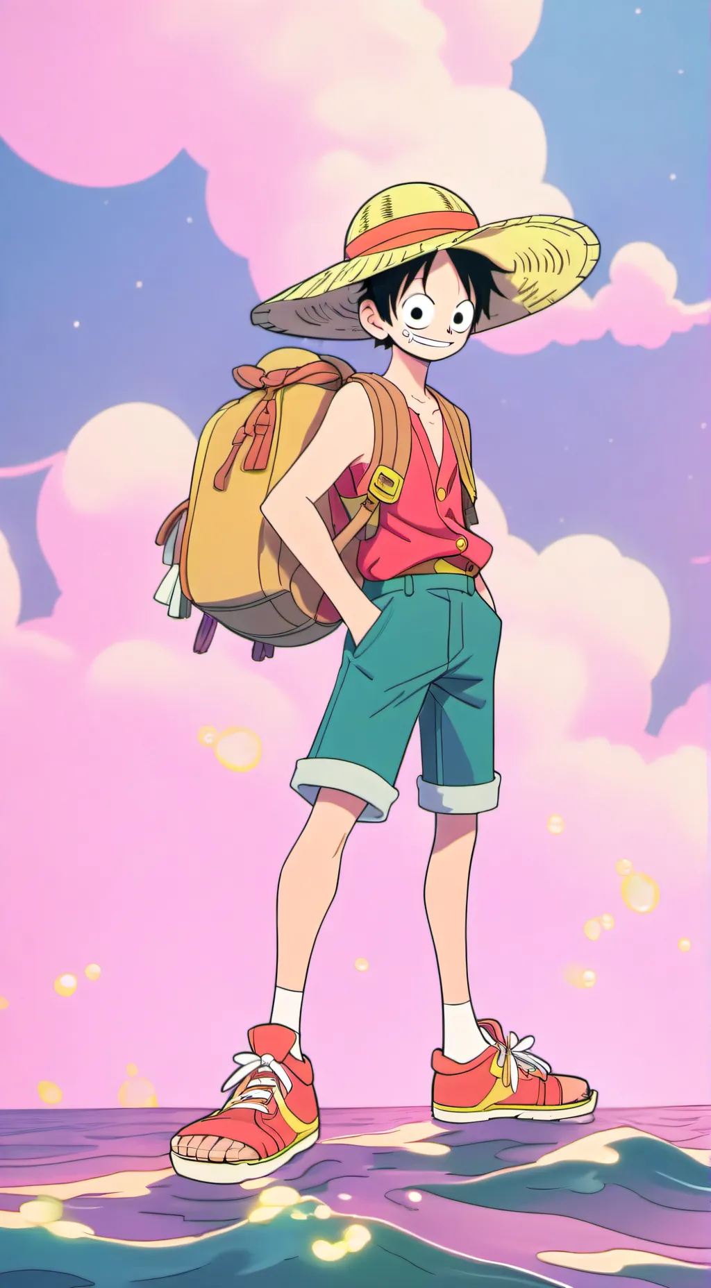 ai character: monkey d Luffy background