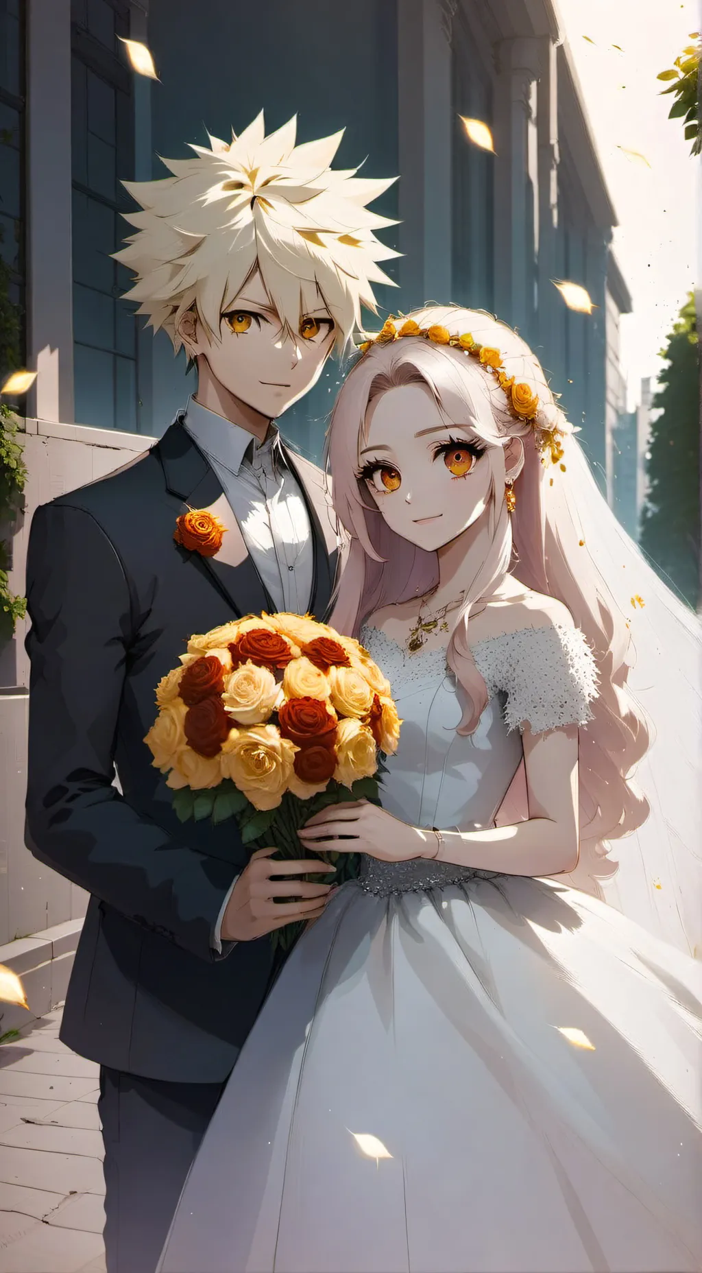 ai character: MHA WEDDING background