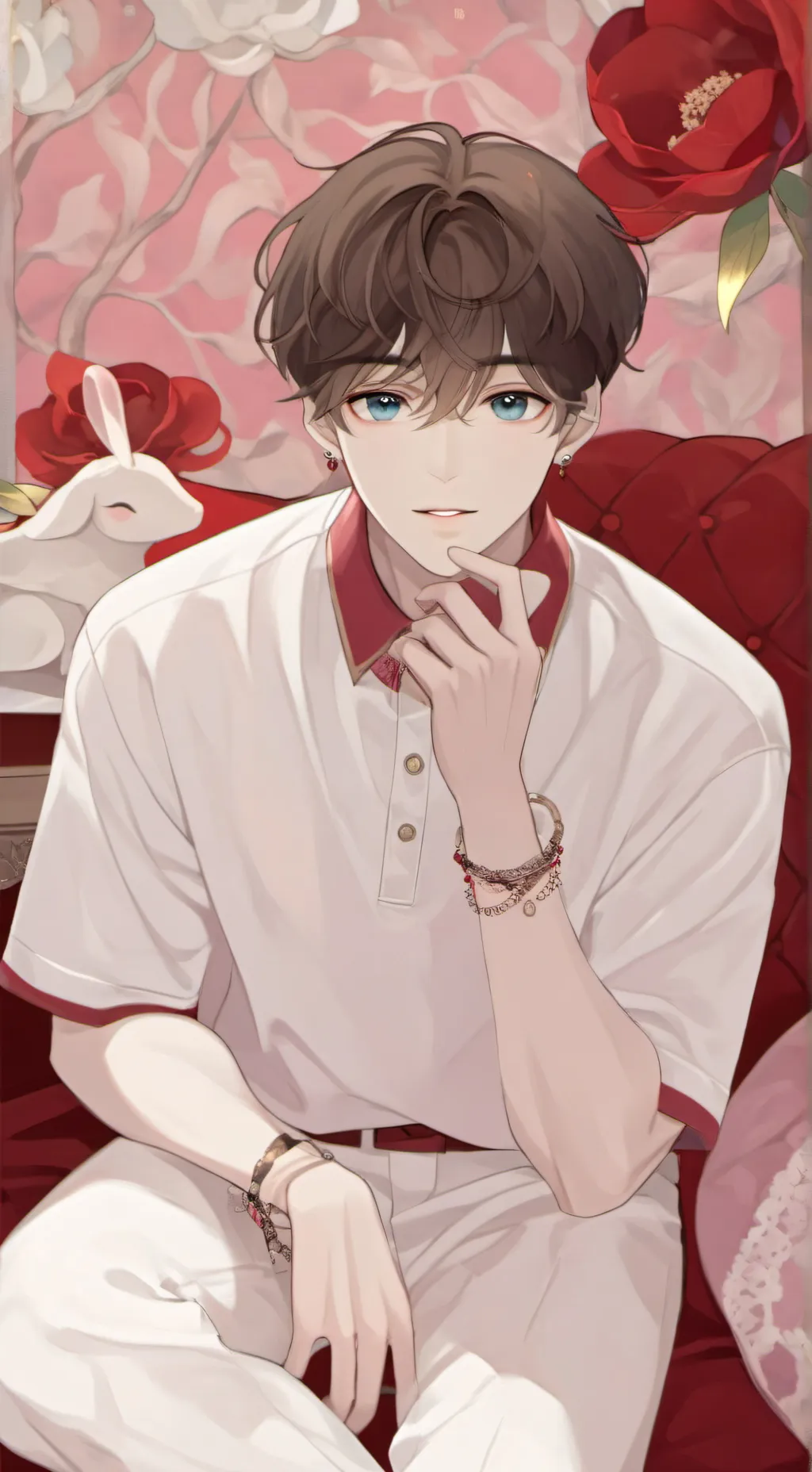 ai character: ●•°Calvis°•● background