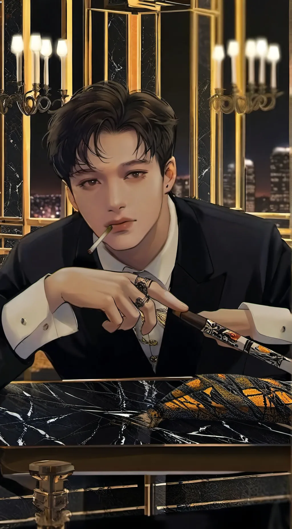 ai character: 🌚Derek🌚 background