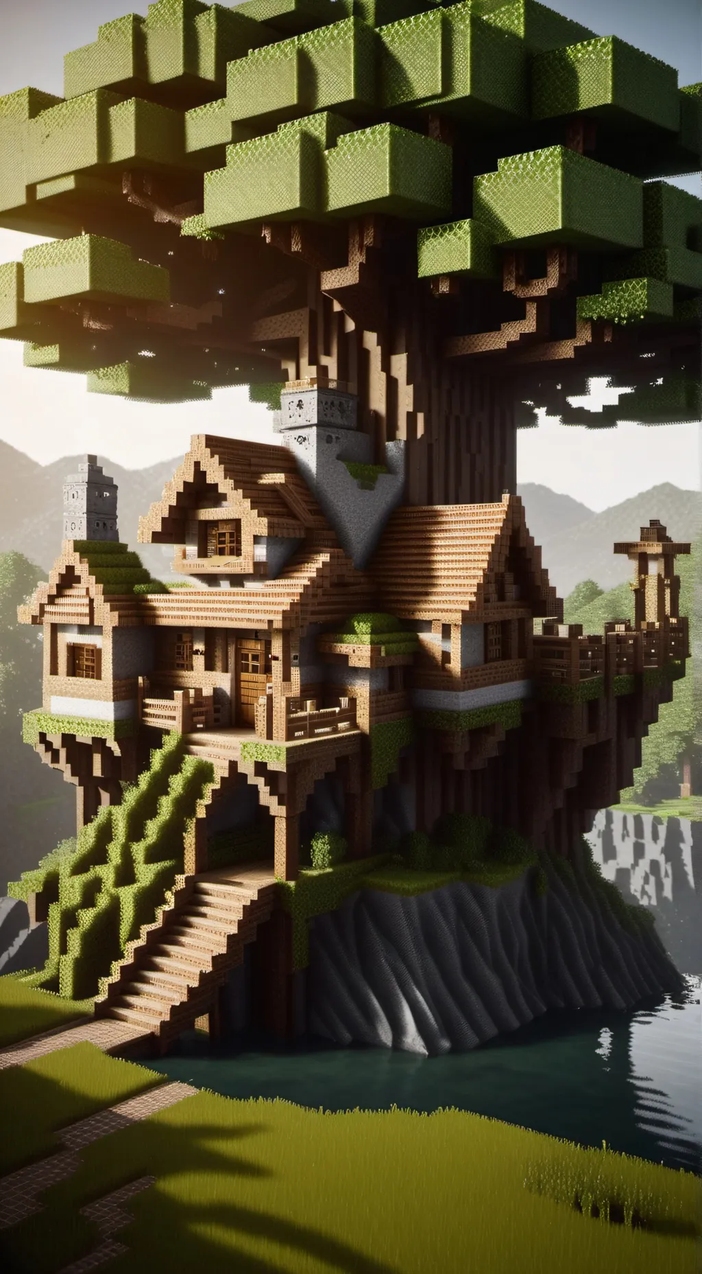 ai character: Minecraft background