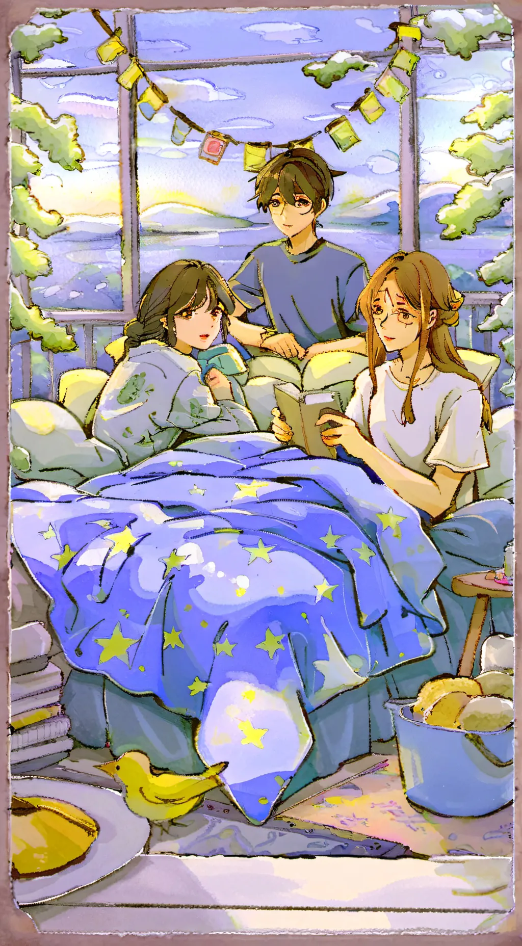 ai character: Sleepover v.2 background