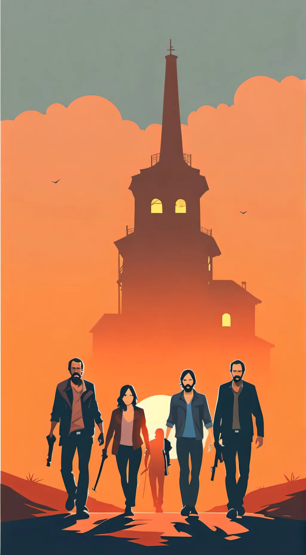 ai character: THE WALKIN DEAD background