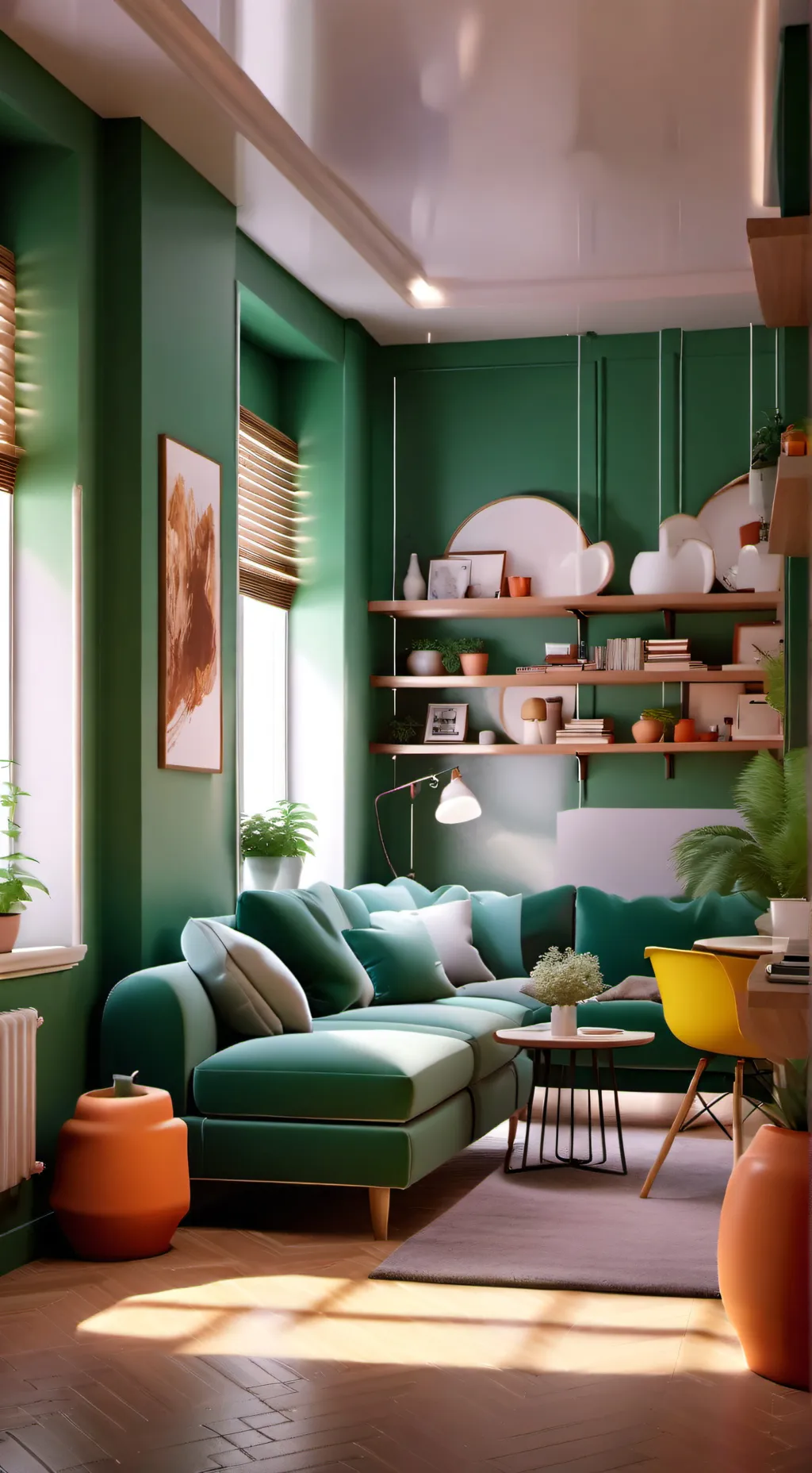 ai character: Rooms low detailed background