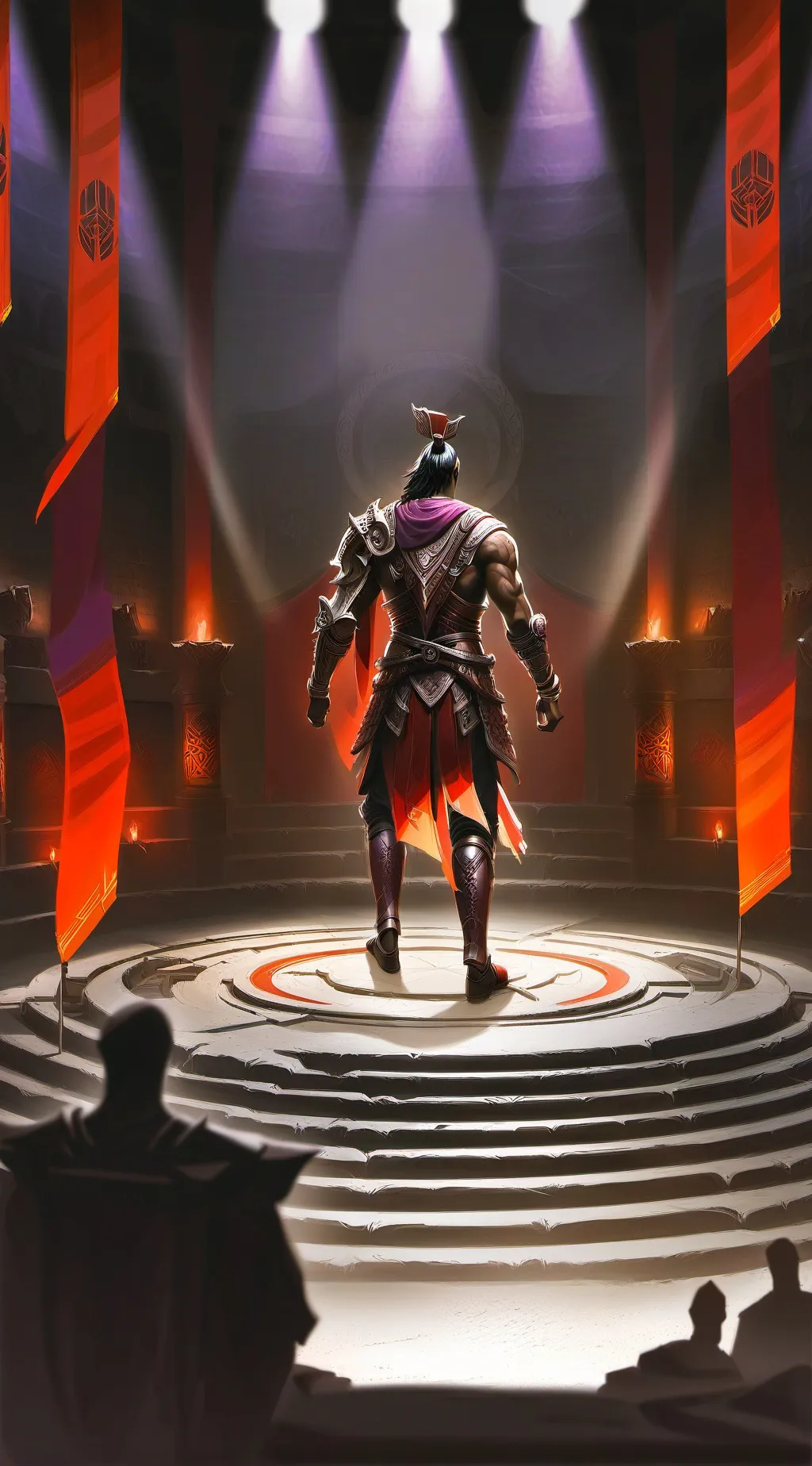 ai character: Gladiator arena background