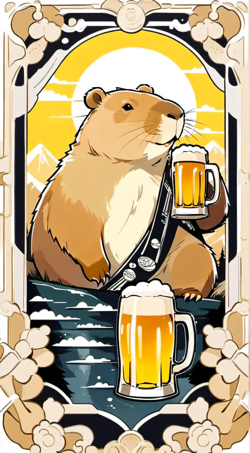 ai character: alcoholiccapybara? background
