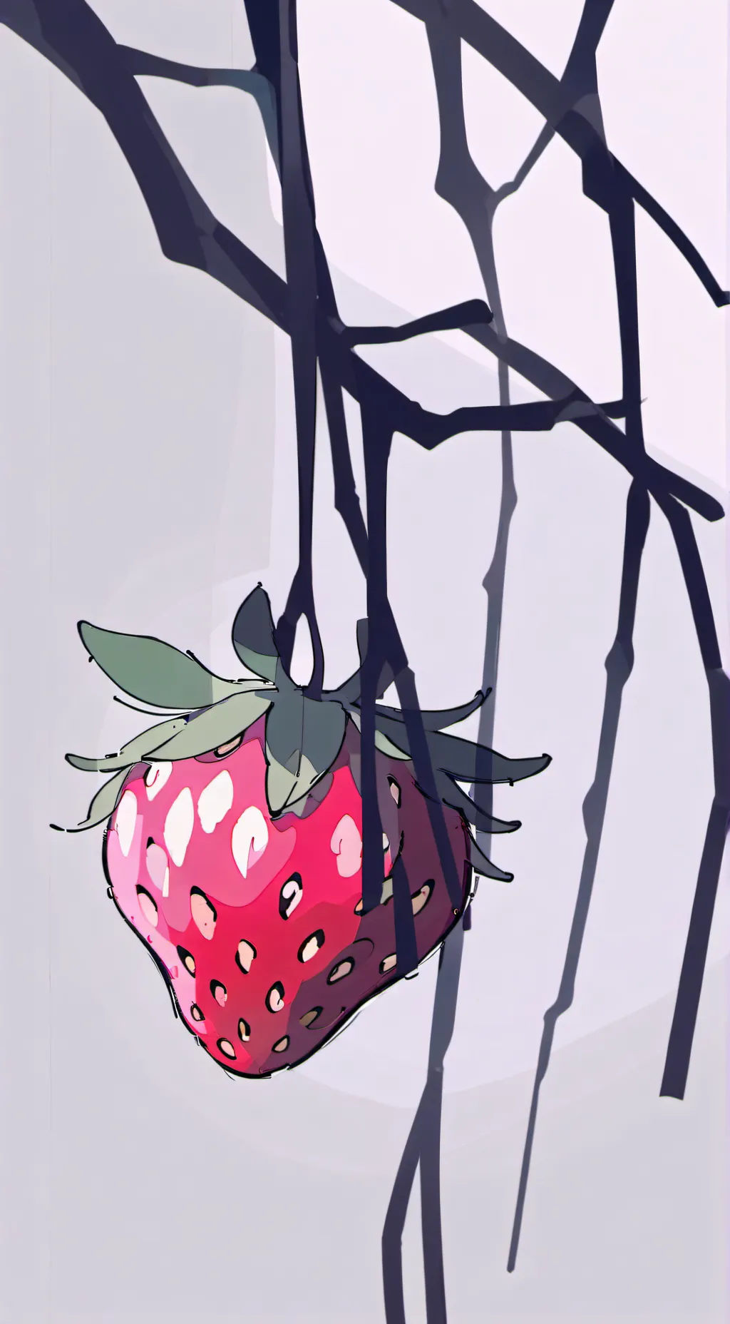 ai character: strawberry  background