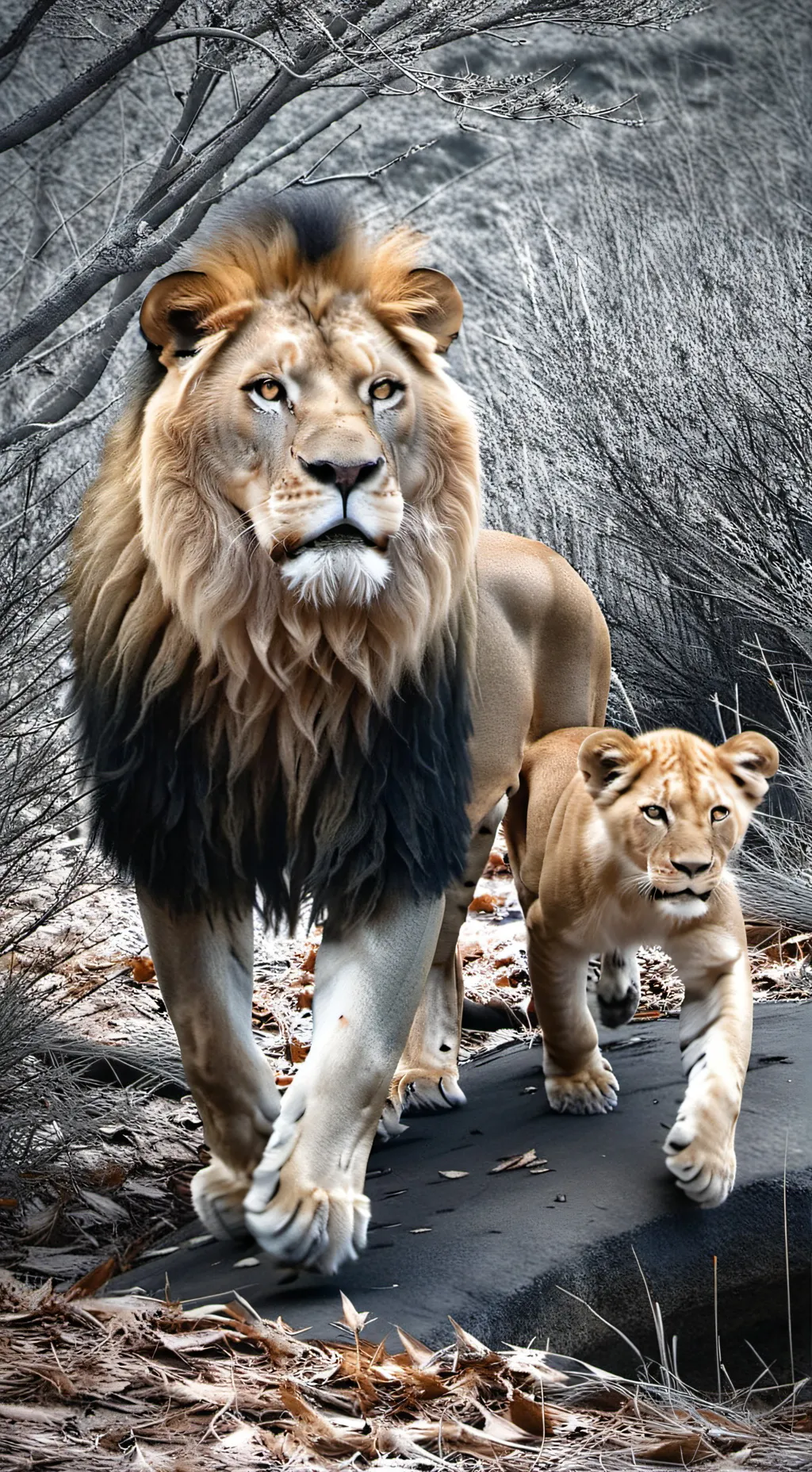 ai character: lion king future!? background