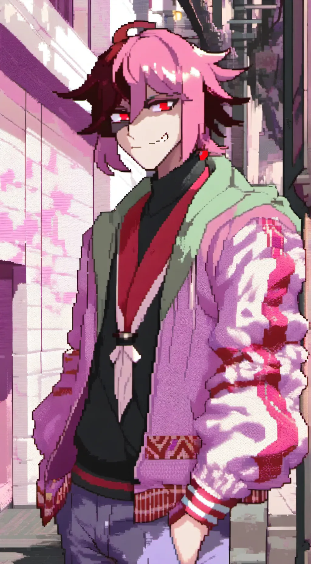 ai character: MHA X HH background